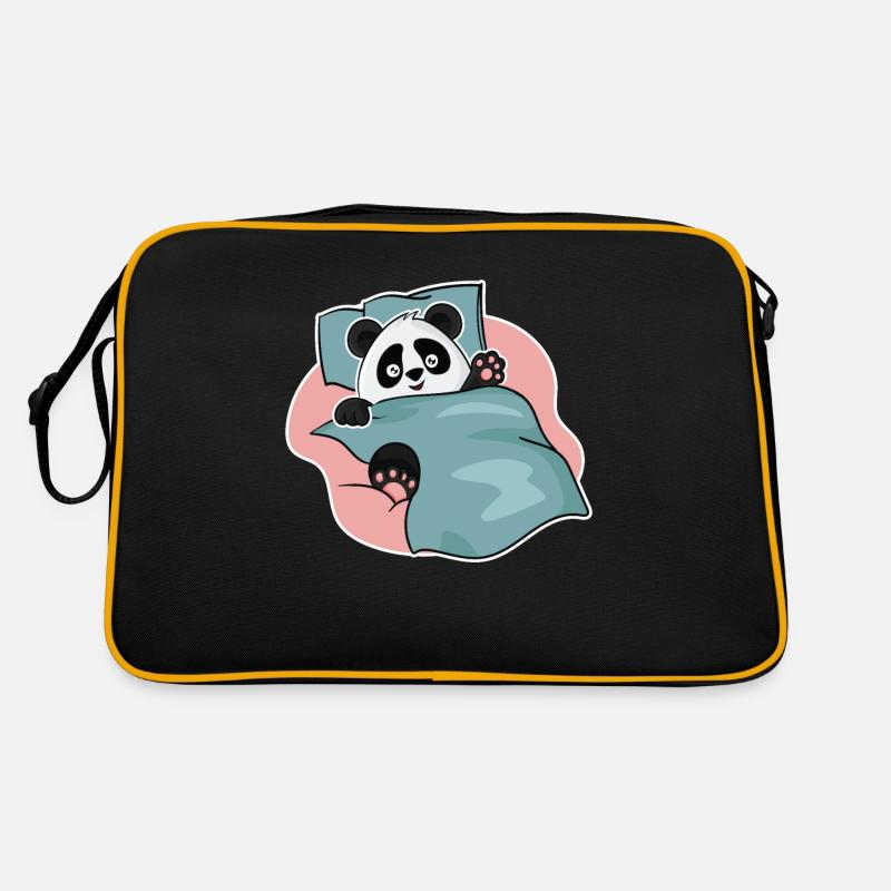Sleeping panda design for panda bear fans Retro Bag