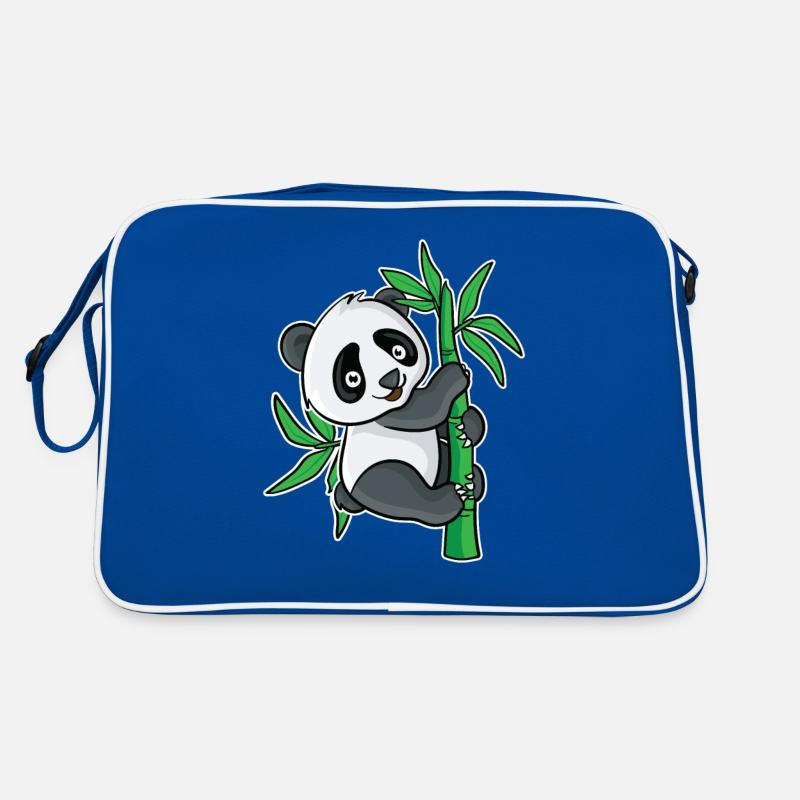 Conception mignonne de bambou de panda pour les fans de panda Sac Retro