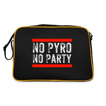 No Pyro No Party - Retro Bag - black/gold - Back