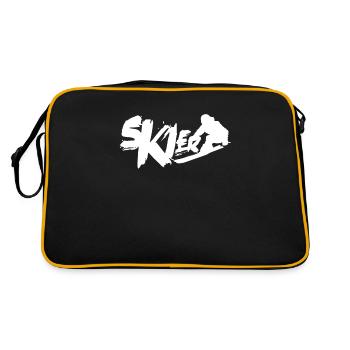Skieur Ski Vacances Ski Ski Skis - Sac Retro - noir/or - Dos