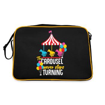 Carousel fair gift idea - Retro Bag - black/gold - Back