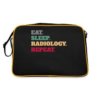 Radiologist Radiology Profession Gift Idea - Retro Tasche - Schwarz/Gold - Hinten