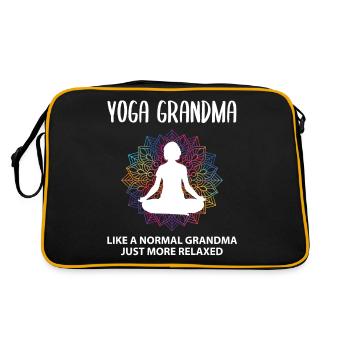 Yoga grand-mère grand-mère drôle disant cadeau - Sac Retro - noir/or - Dos