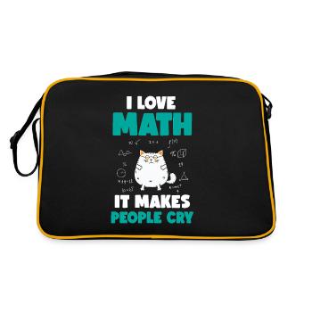 J'aime le chat mathématique - citation mathématique drôle - Sac Retro - noir/or - Dos