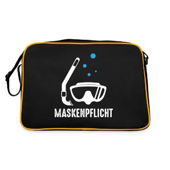 Masque obligatoire Masque de plongée Lunettes de plongée drôles - Sac Retro - noir/or - Dos