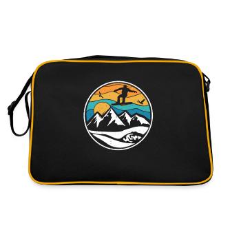 Snowboard Snowboarder Snowboard Park Apres Ski - Sac Retro - noir/or - Dos