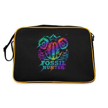 Cadeau drôle de géologue de géologie de chasseur de fossiles - Sac Retro - noir/or - Dos