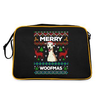 Merry Woofmas Ugly Sweater Whippet lévriers - Sac Retro - noir/or - Dos
