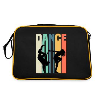Danseur de danse hip hop breakdance disant cadeau - Sac Retro - noir/or - Dos
