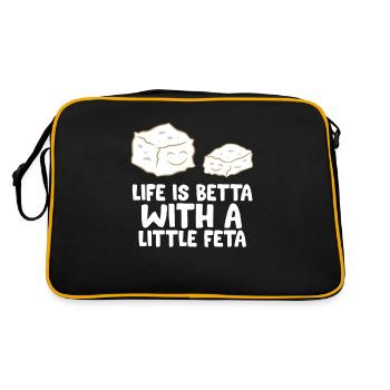 Feta Fromage Puissance La vie Meilleure - Sac Retro - noir/or - Dos