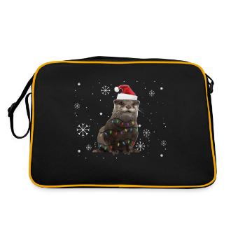 Décoration de Noël de loutre - Sapin de Noël de loutre - Sac Retro - noir/or - Dos
