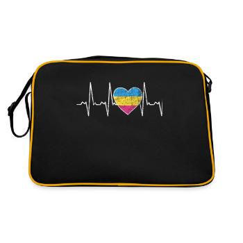 Pansexual Nonbinary LGBTQ Color Flag Support - Retro Bag - black/gold - Back