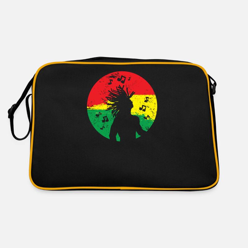 Reggae Rastafari dessin homme pour Sac Retro