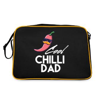 Chilli saying papa - Retro Bag - black/gold - Back