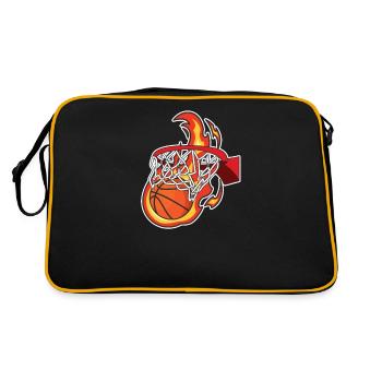 Conception de feu de basket- pour les sportifs d'équipe - Sac Retro - noir/or - Dos