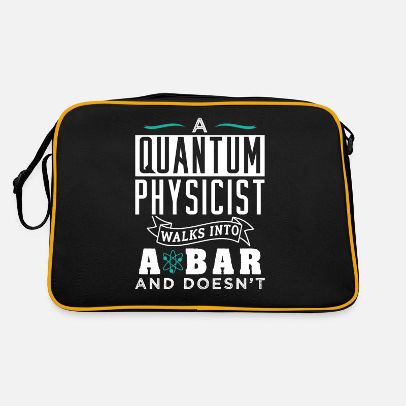 Physics Quantum Physicist Gift - Retro Bag - black/gold
