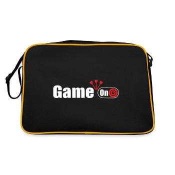 Dart Darts Bullseye Dart Player Cadeau de fléchettes - Sac Retro - noir/or - Dos