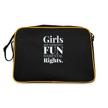 Les filles veulent juste avoir des droits fondamentaux. - Sac Retro - noir/or - Dos
