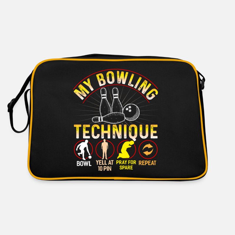 Bowling bowling bowler boule de bowling quilles cadeau Sac Retro