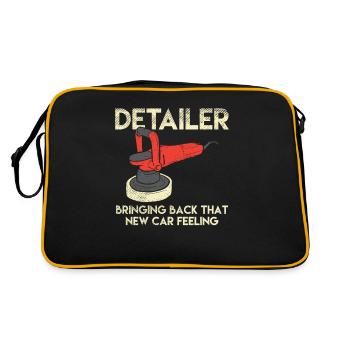 Auto Aufbereiter Fahrzeugaufbereitung Autopflege - Retro Tasche - Schwarz/Gold - Hinten