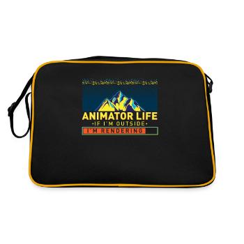 Animator Life Animation Visual Artist Rendering - Retro Bag - black/gold - Back