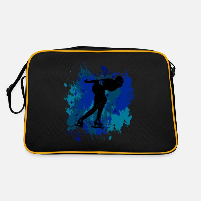 Eisschnellläufer Design Retro Tasche
