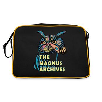 La conception du hibou des archives Magnus - Sac Retro - noir/or - Dos