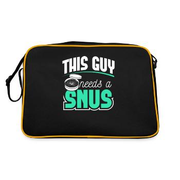 Snus rauchfrei Nichtraucher Nikotin Antiraucher - Retro Tasche - Schwarz/Gold - Hinten