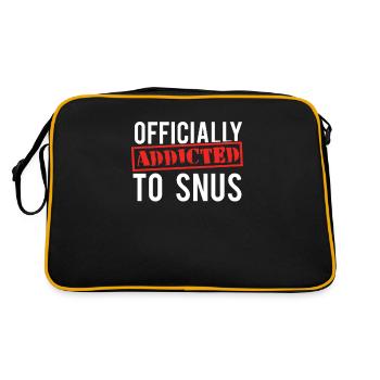 Snus rauchfrei Nichtraucher Nikotin Antiraucher - Retro Tasche - Schwarz/Gold - Hinten