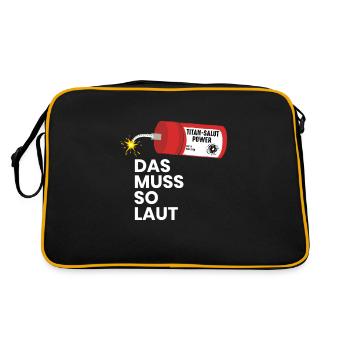 Das Muss So Laut Böller Titan Salut Feuerwerk Pyro - Retro Tasche - Schwarz/Gold - Hinten