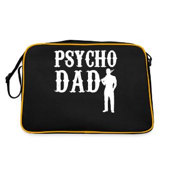 Psycho Dad - Vater GiftiDea - Retro Tasche - Schwarz/Gold - Hinten