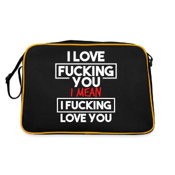 Cadeau d'amour sexy pour le sexe - Sac Retro - noir/or - Dos