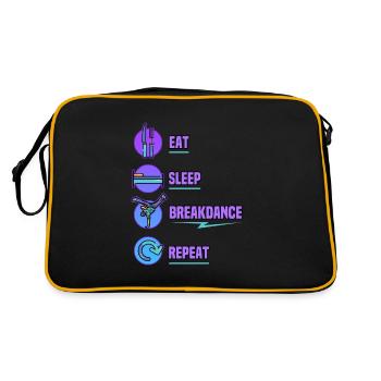 Danseur de danse hip hop breakdance disant cadeau - Sac Retro - noir/or - Dos
