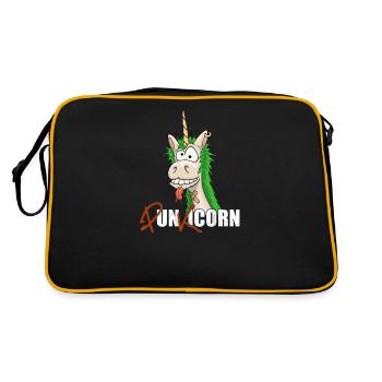 Punkicorn provocation punk licorne Iro punk rock - Sac Retro - noir/or - Dos