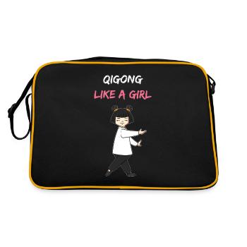 Fan de Qi Gong fille fille Qi Gong - Sac Retro - noir/or - Dos