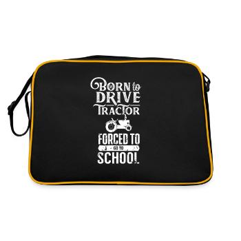 Born to drive a tractor Tractor driver - Retro Bag - black/gold - Back