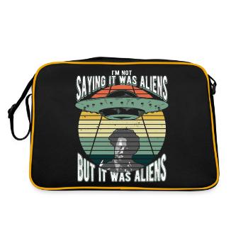 Mystère extraterrestre humoristique pour la science-fiction - Sac Retro - noir/or - Dos