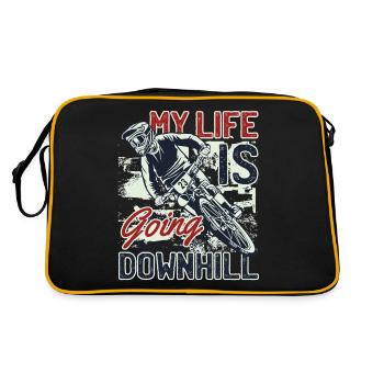 Downhill Downhill Mountain Bike Downhill Bicycle - Retro Bag - black/gold - Back