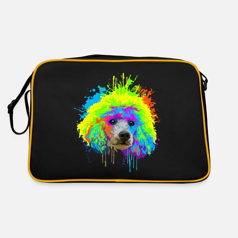 Splash Art Poodle Dog Lover Gift Idea Retro Bag