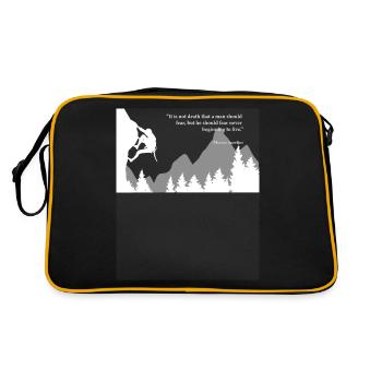 Commencez à vivre, citation stoïcienne de Marcus Aurelius - Sac Retro - noir/or - Dos