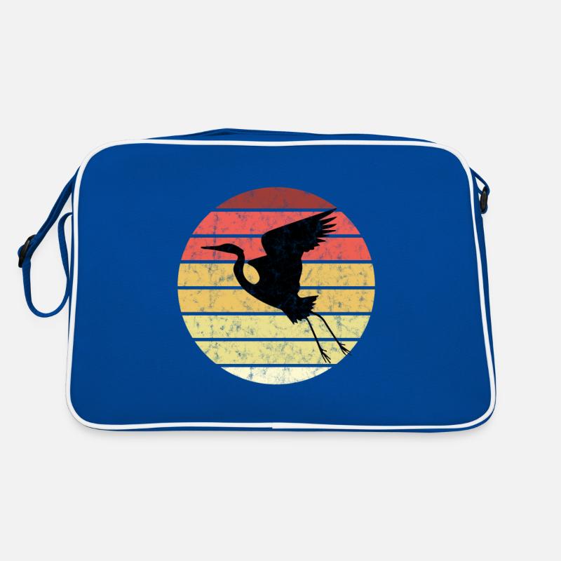 Petite aigrette héron oiseau héron blanc grue Sac Retro