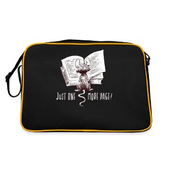 Plus qu’une page I Livre Souris I Lecteur Fun - Sac Retro - noir/or - Dos