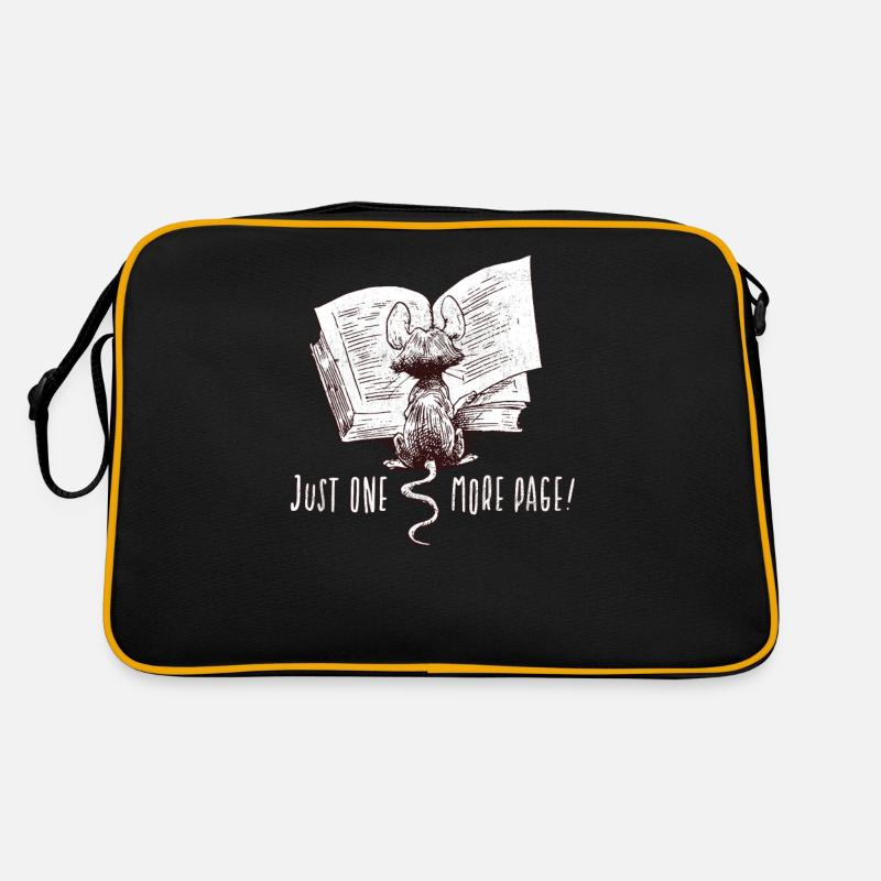 Only one page left I Book Mouse I Bookworm Fun Retro Bag