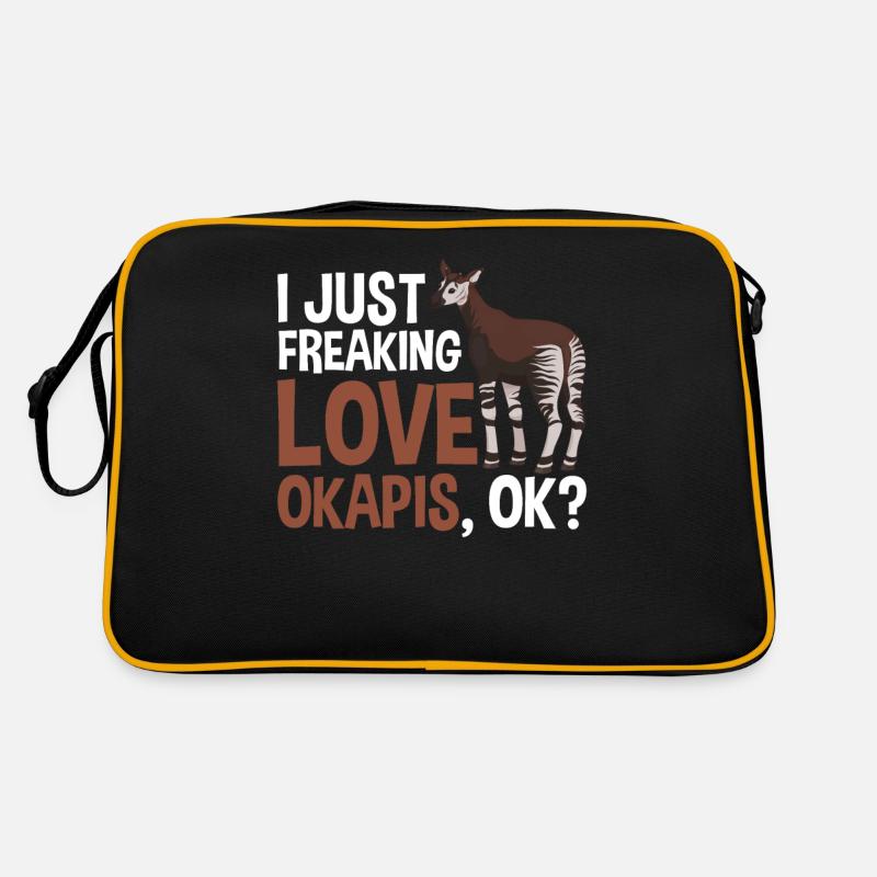 Okapi lover Kinde Zoo Forest Giraffes Fan Retro Bag