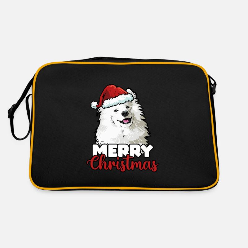Merry Christmas Samoyed Dog Lover Gift Retro Bag