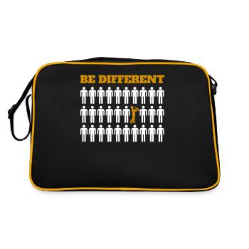 Saxophone Saxophonist Sax Jazz Music Gifts - Retro Tasche - Schwarz/Gold - Hinten