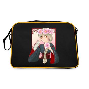 Esthétique Japonaise Anime Girl I Otaku I Manga Kawa - Sac Retro - noir/or - Dos