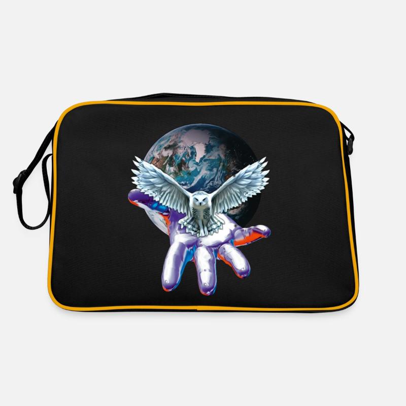 Hibou - Sac Retro - noir/or