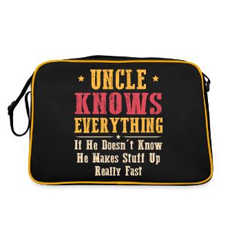 Uncle Knows Everything - Sac Retro - noir/or - Dos