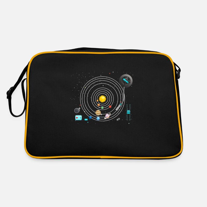 Astronomy Planets Vinyl Record Player DJ Sac Retro